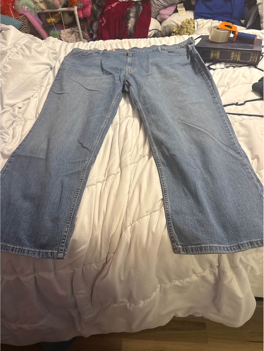 Levi's 559 Relaxed Straight Fit Jeans 52x32 Light Blue Denim